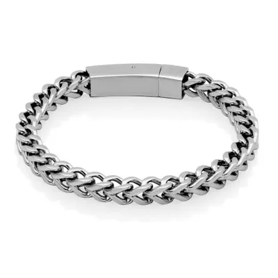 Men's 3.0mm Franco Chain Bracelet in Stainless Steel - 8.5