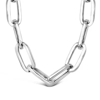 Sterling Silver Heavy Paperclip Link Chain