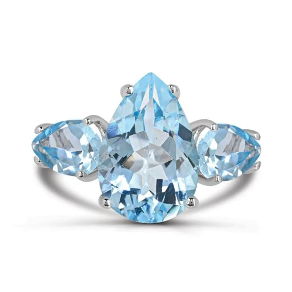 Sterling Silver Sky Blue Topaz Ring