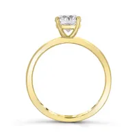 10K Yellow Gold Cubic Zirconia Solitaire Ring
