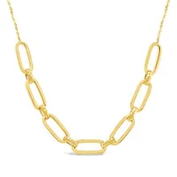 10K Yellow Gold 18" Paperclip Link Necklace