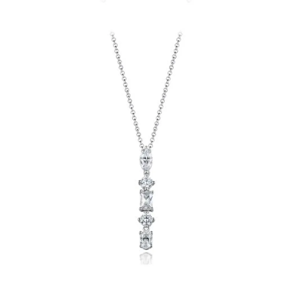 Sterling Silver Cubic Zirconia Pendant and Earring Set