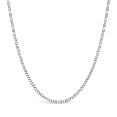 10K White Gold 20" 2.8mm Semi-Solid Miami Cuban Chain