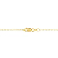 10K Yellow Gold Diamond Cut Disc Necklace 18