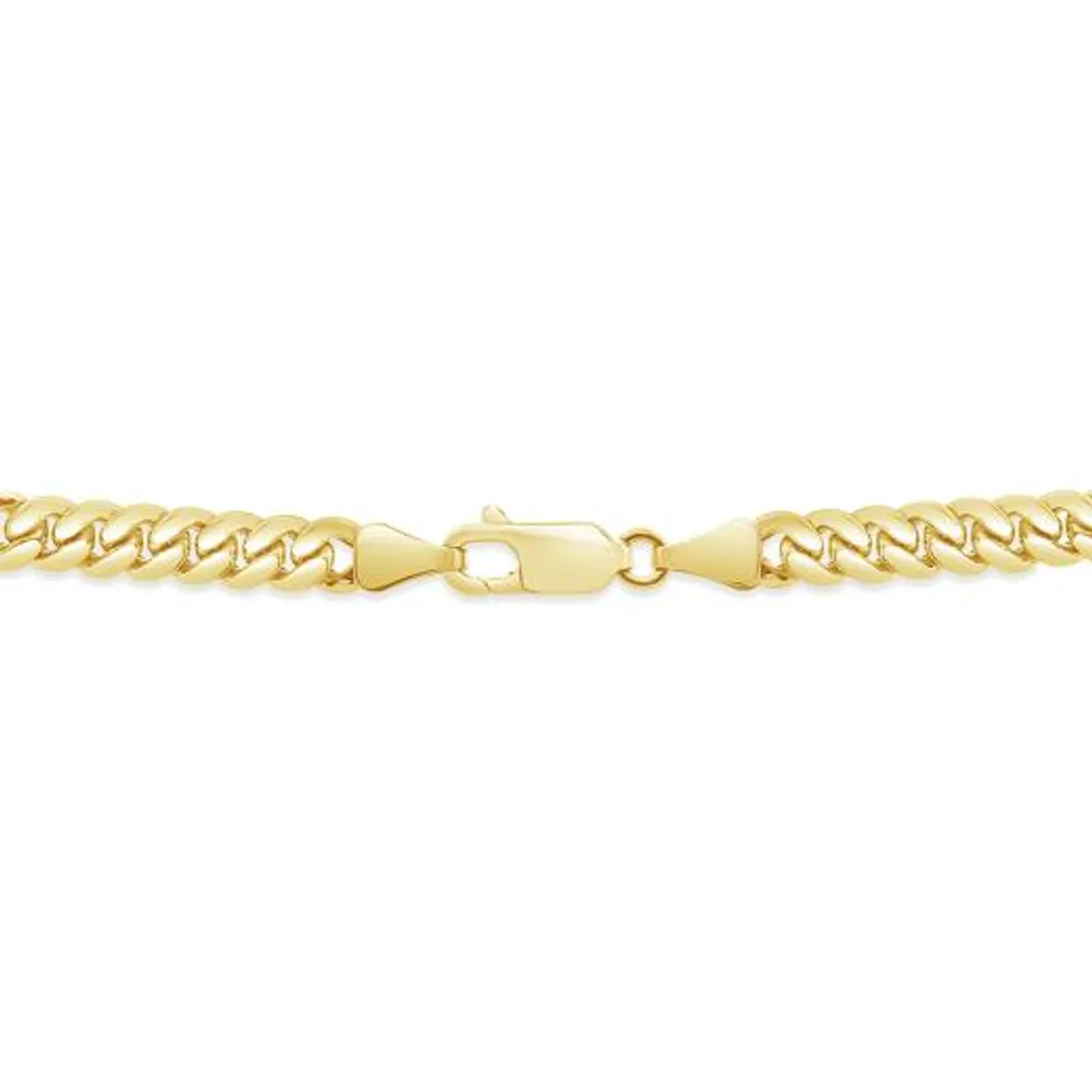 10K Yellow Gold 4.5mm 18" Miami Paperclip Link Chain