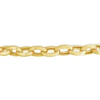 10K Yellow Gold 7.5" Paperclip Link Bracelet with Heart Lock