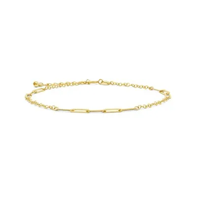 10K Yellow Gold 8.5" Paperclip Link Anklet