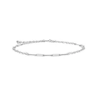 10K White Gold 8.5" Paperclip Link Bracelet