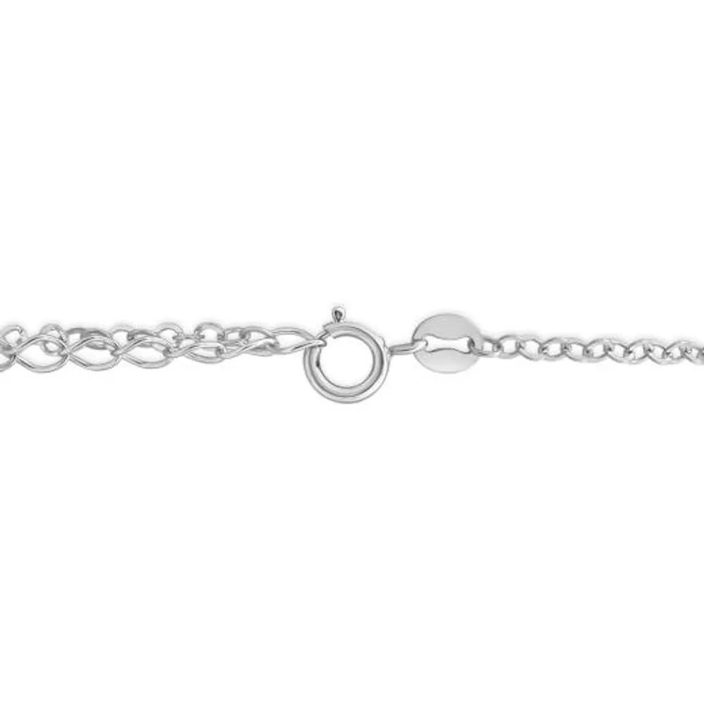 10K White Gold 8.5" Paperclip Link Bracelet