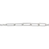 10K White Gold 8.5" Paperclip Link Bracelet