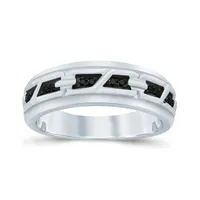 Sterling Silver Black Diamond Ring