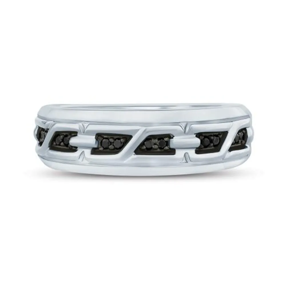 Sterling Silver Black Diamond Ring