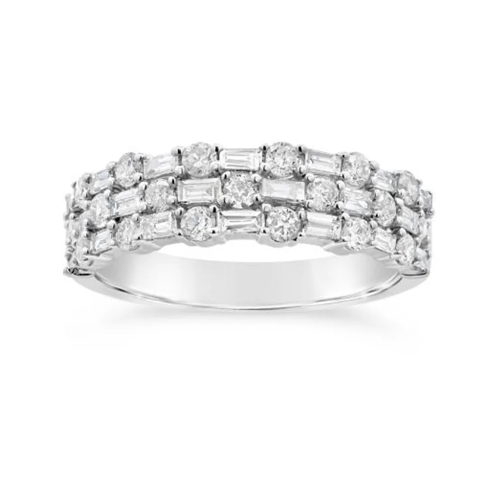 10K White Gold 1.00CTW Diamond Band