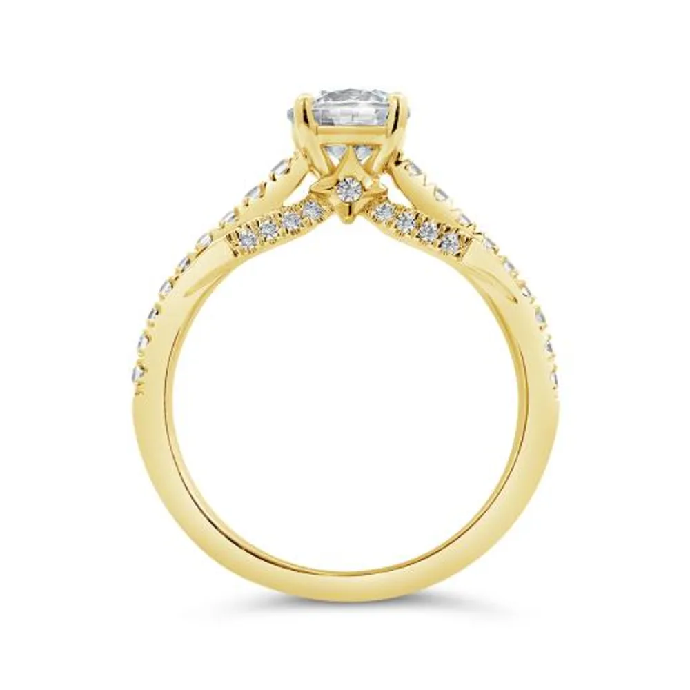 Jenny Packham 18K Yellow Gold Lab Grown 1.33CTW Diamond Bridal Ring