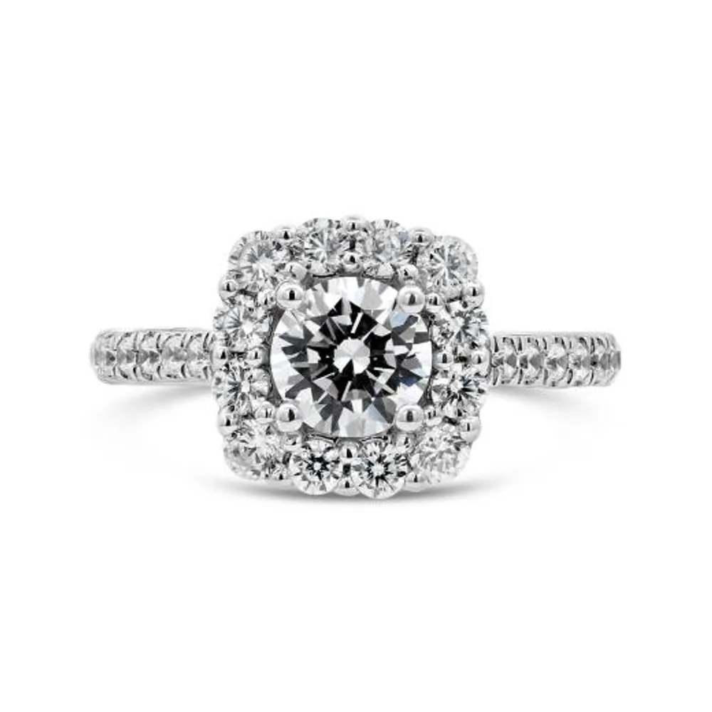 Jenny Packham 18K White Gold Lab Grown 2.00CTW Diamond Bridal Ring