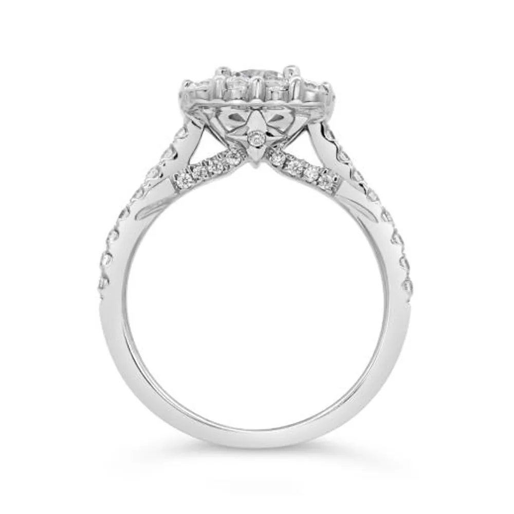 Jenny Packham 18K White Gold Lab Grown 2.00CTW Diamond Bridal Ring