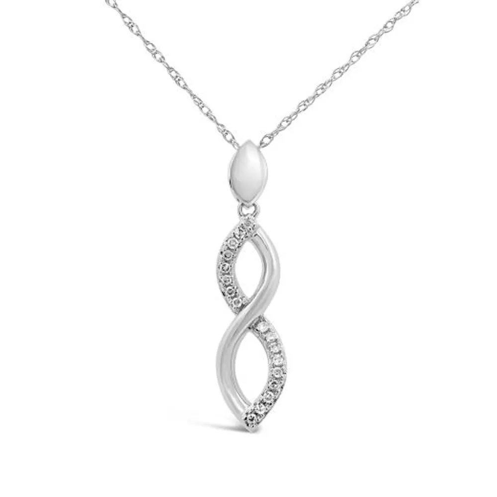 Infinite Love 10K White Gold Diamond Pendant