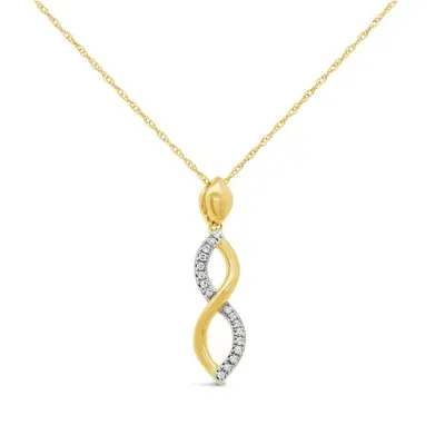 Infinite Love 10K Yellow Gold Diamond Pendant