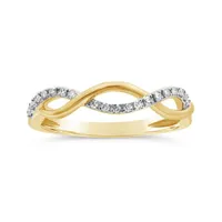 Infinite Love 10K Yellow Gold 0.10CTW Diamond Fashion Ring