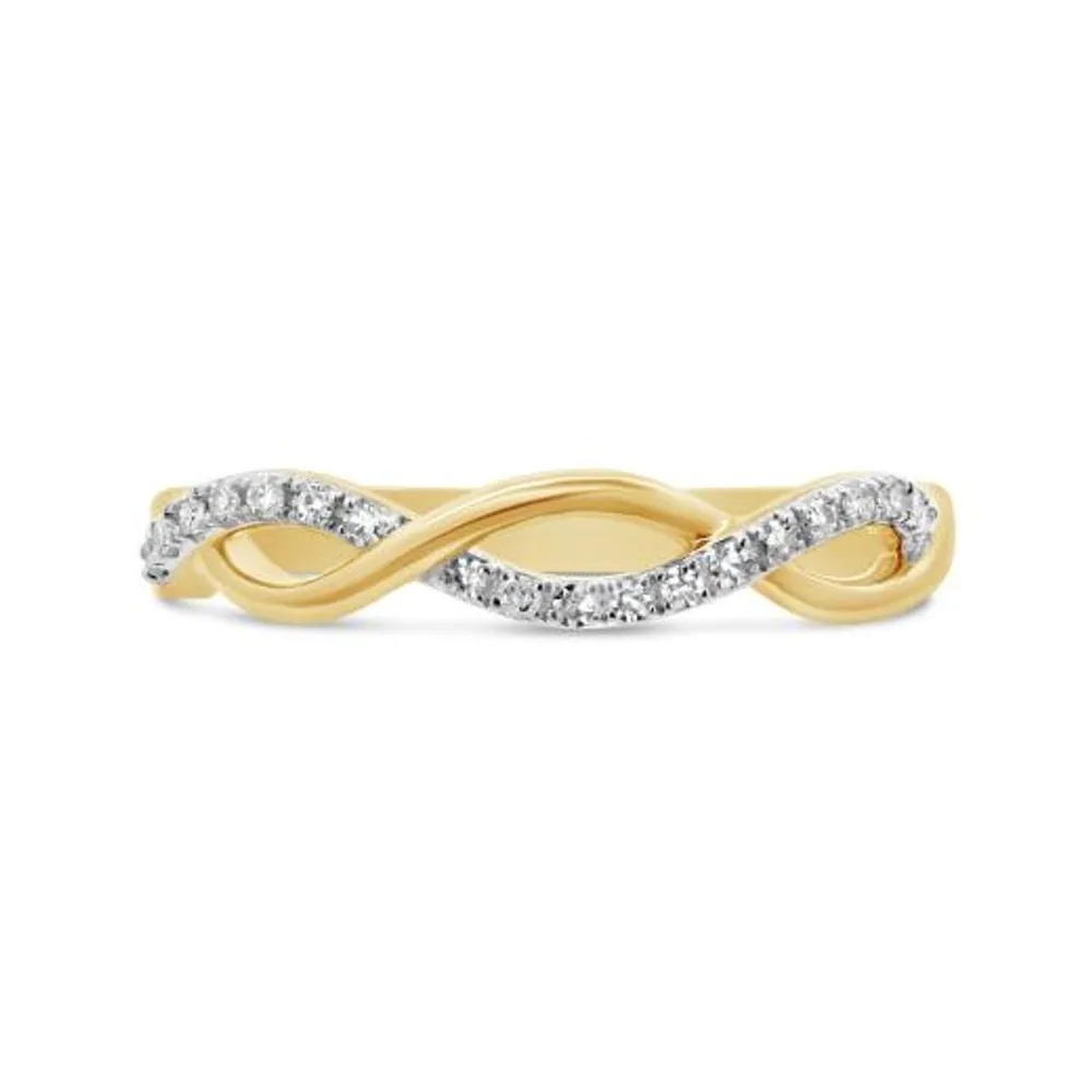 Infinite Love 10K Yellow Gold 0.10CTW Diamond Fashion Ring