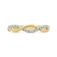 Infinite Love 10K Yellow Gold 0.10CTW Diamond Fashion Ring