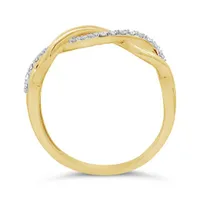 Infinite Love 10K Yellow Gold 0.10CTW Diamond Fashion Ring