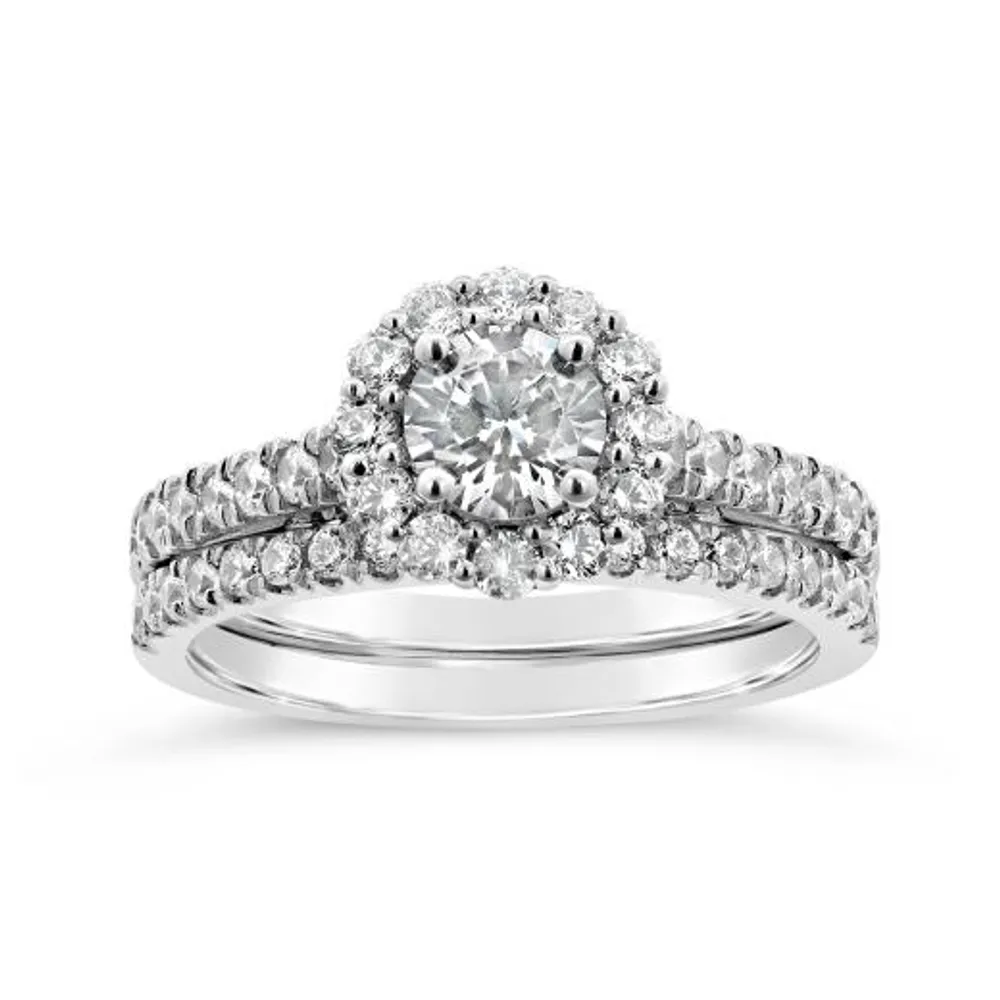 Jenny Packham 18K White Gold Lab Grown 1.75CTW Round Diamond Bridal Set