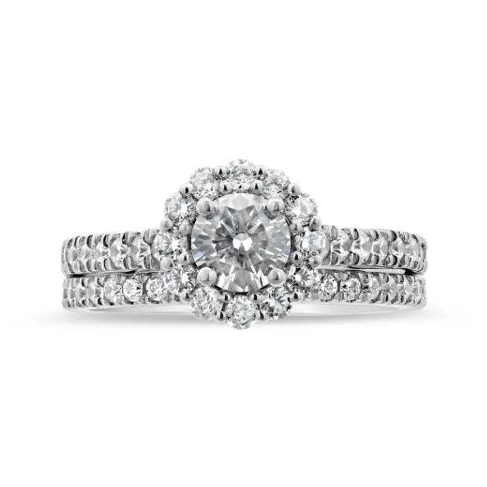 Jenny Packham 18K White Gold Lab Grown 1.75CTW Round Diamond Bridal Set