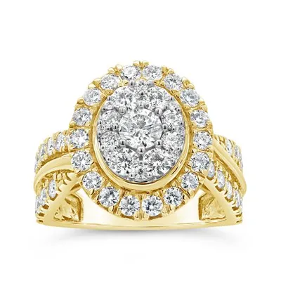 14K Yellow Gold 1.95CTW Diamond Fashion Ring
