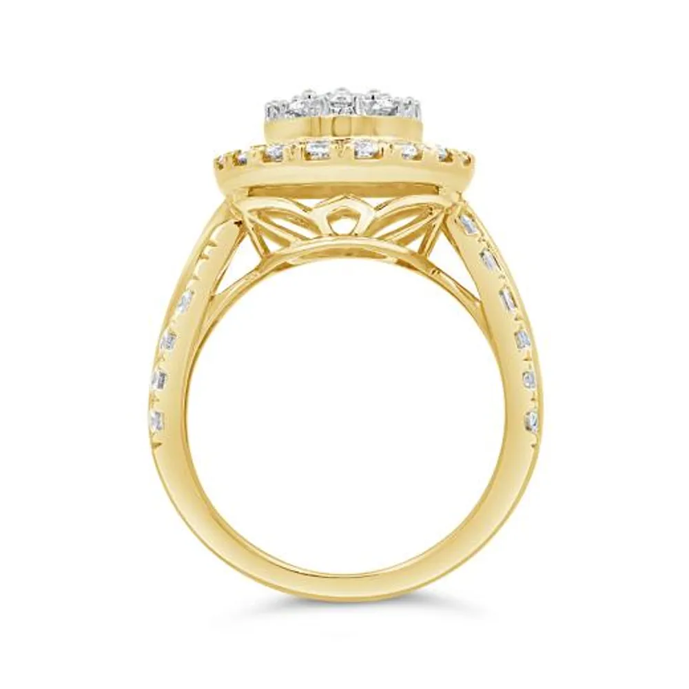 14K Yellow Gold 1.95CTW Diamond Fashion Ring