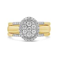 10K Yellow Gold 0.50CTW Three Piece Diamond Bridal Set