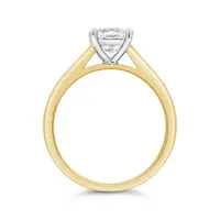 New Brilliance 14K Yellow Gold Lab Grown 1.00CT Princess Cut Diamond Ring