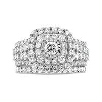 10K White Gold 2.00CTW Diamond Bridal Set