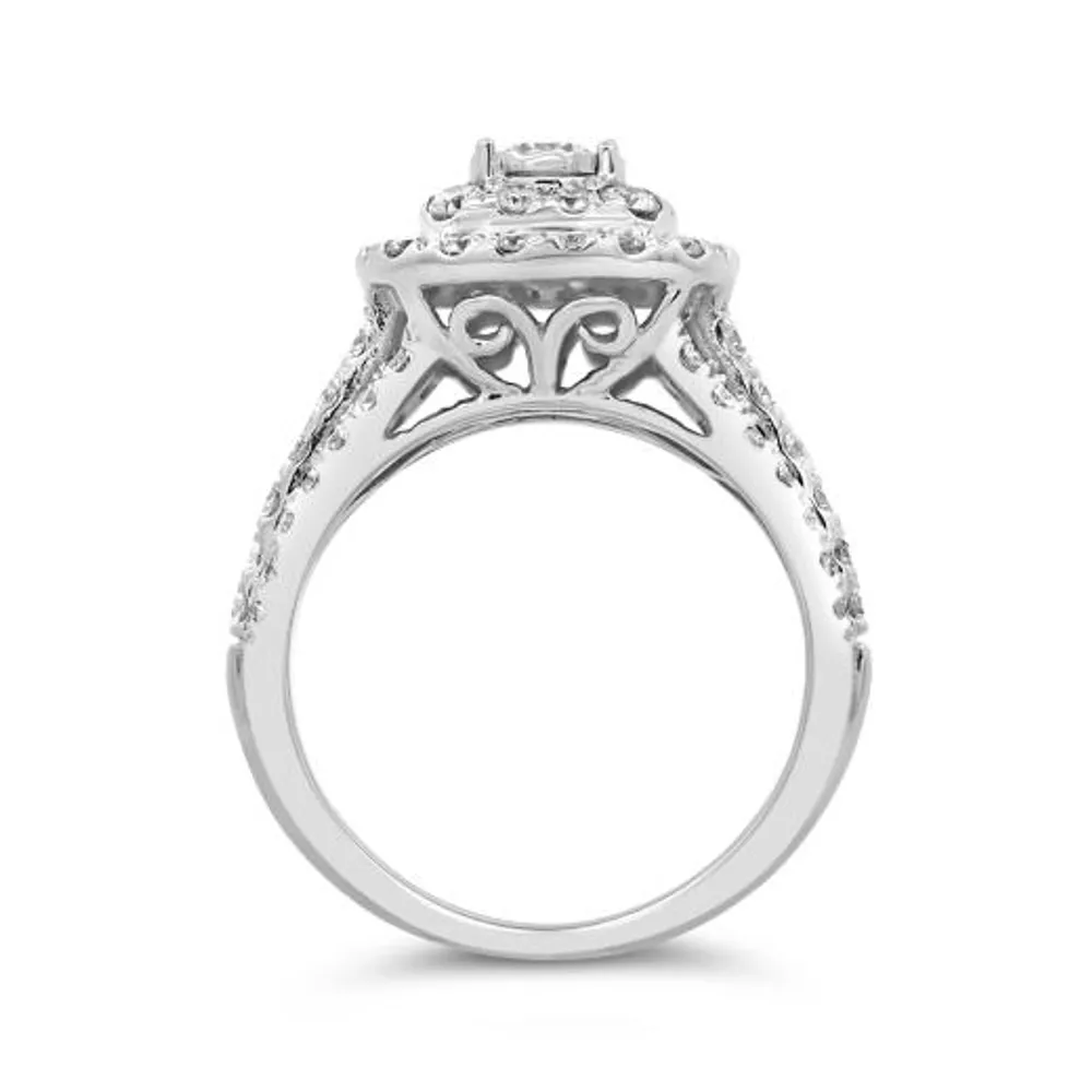 10K White Gold 2.00CTW Diamond Bridal Set