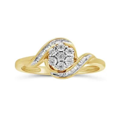 10K Yellow Gold Diamond Promise Ring