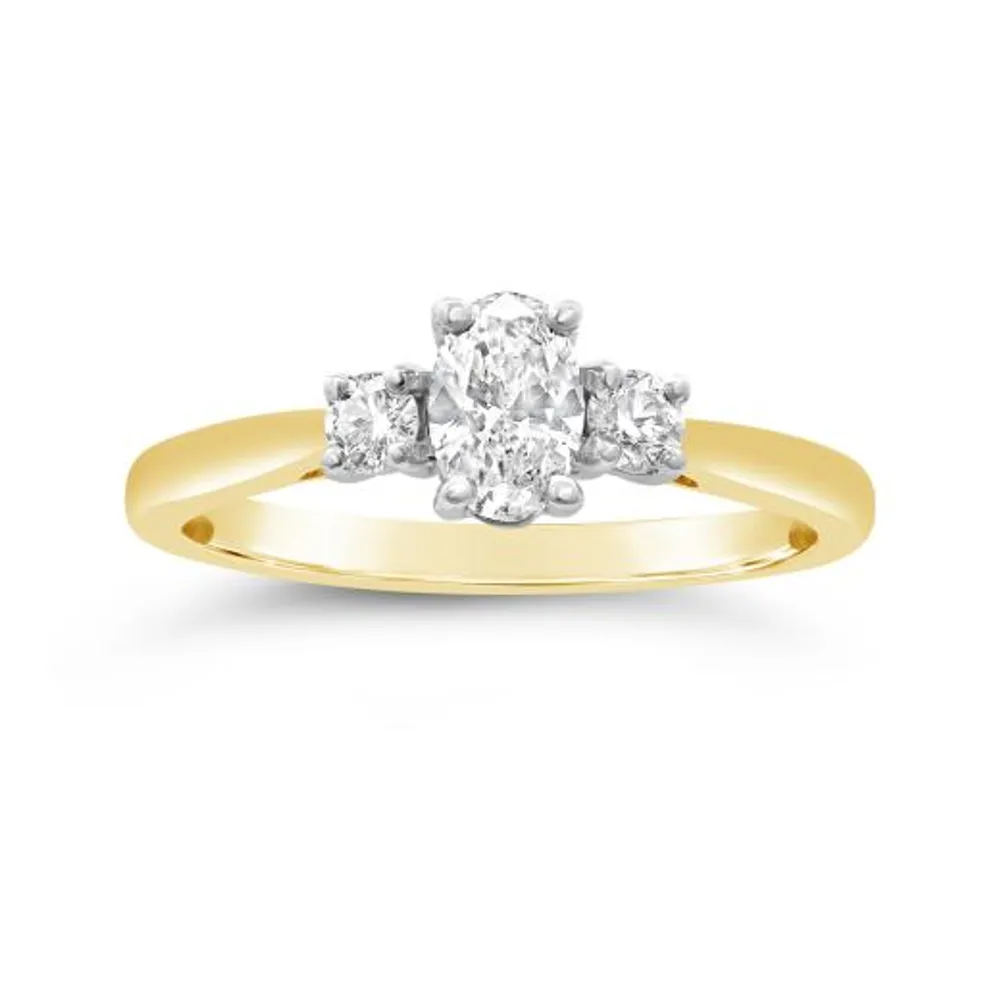 Glacier Fire 14K Yellow Gold Canadian 0.55CTW Diamond Three-Stone Ring