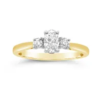 Glacier Fire 14K Yellow Gold Canadian 0.55CTW Diamond Three-Stone Ring