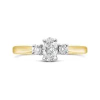 Glacier Fire 14K Yellow Gold Canadian 0.55CTW Diamond Three-Stone Ring