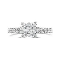 14K White Gold 1.52CTW Princessa Diamond Bridal Ring