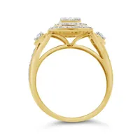 10K Yellow Gold 0.95CTW Diamond Bridal Set