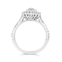 My Diamond Story 14K White Gold Canadian 1.33CTW Marquise Diamond Bridal Ring