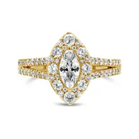 My Diamond Story 14K Yellow Gold Canadian 1.50CTW Marquise Diamond Bridal Ring