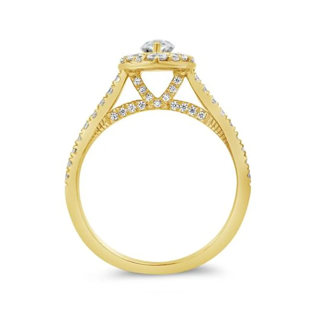 My Diamond Story 14K Yellow Gold Canadian 1.50CTW Marquise Diamond Bridal Ring