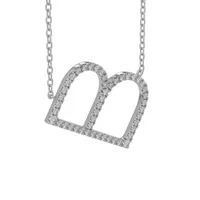 New Brilliance Sterling Silver Lab Grown 0.75CTW Diamond Initial "B" Necklace