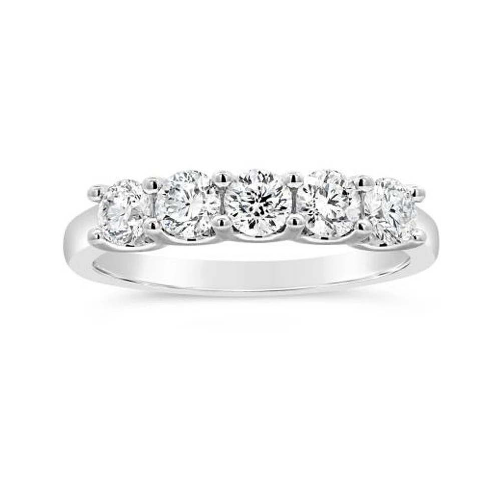 Blossom 14K White Gold Lab Grown 1.00CTW Diamond Band