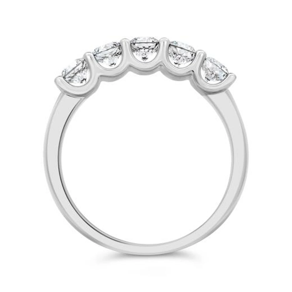 Blossom 14K White Gold Lab Grown 1.00CTW Diamond Band