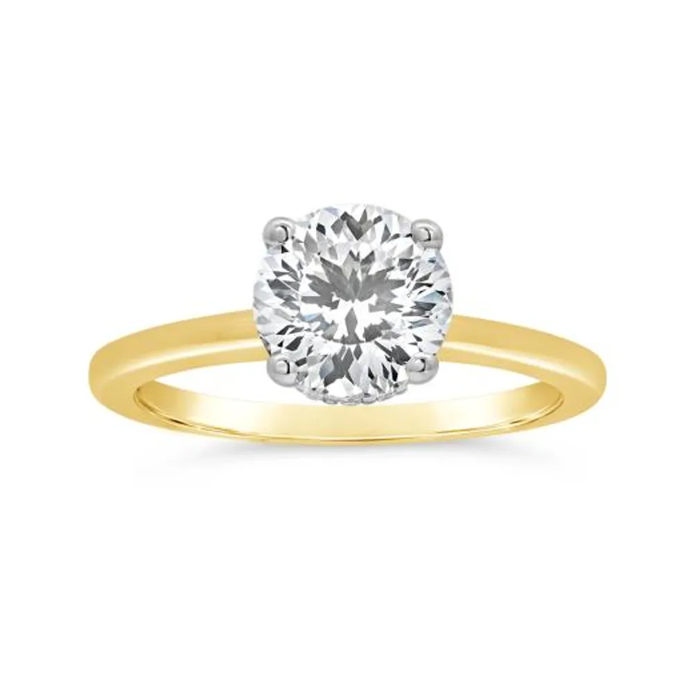 Blossom 14K Yellow Gold Lab Grown 2.08CTW Diamond Solitaire Ring