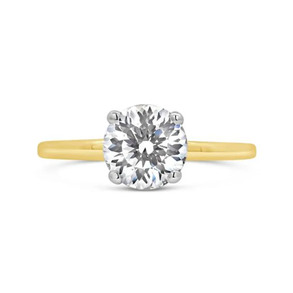 Blossom 14K Yellow Gold Lab Grown 2.08CTW Diamond Solitaire Ring