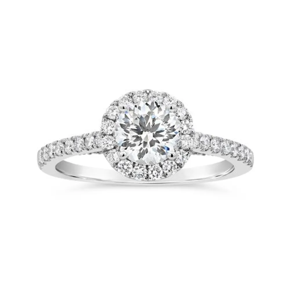 Blossom 14K White Gold Lab Grown 1.51CTW Diamond Bridal Ring