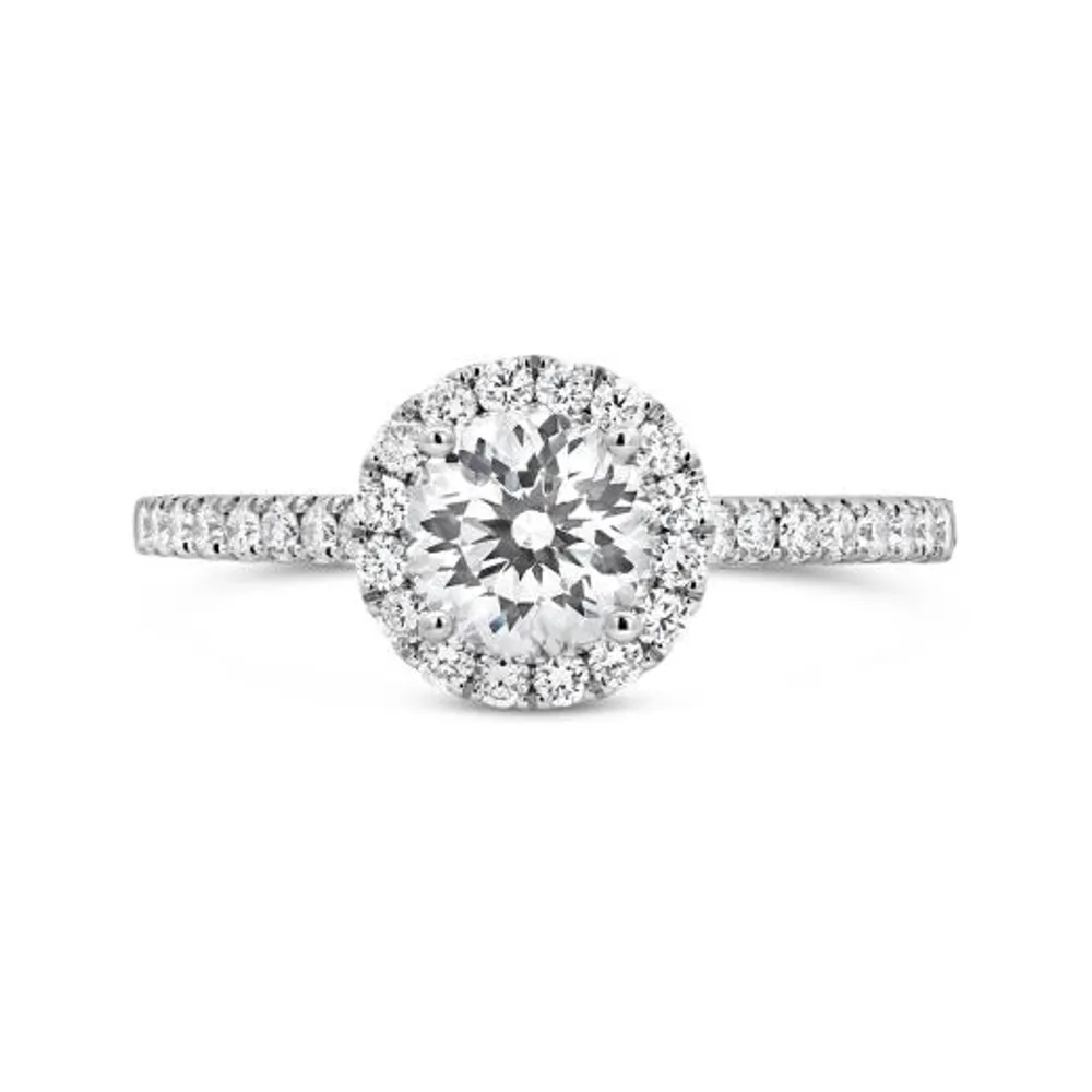 Blossom 14K White Gold Lab Grown 1.51CTW Diamond Bridal Ring